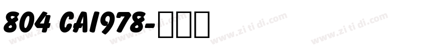 804 CAI978字体转换